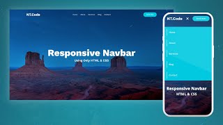 Responsive Navbar Using HTML amp CSS  Step By Step Tutorial [upl. by Errol]