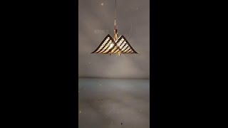 Corrugated paper and bamboo stick handmade night light you will be beautiful [upl. by Saqaw556]