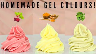 HOMEMADE GEL FOOD COLOURS HOW TO MAKE NATURAL FOOD COLOURING │ ORGANIC FOOD COLOURS │ CAKES BY MK [upl. by Elrem]