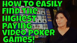 How to Easily Find the Highest Paying Video Poker Games in Any Casino [upl. by Novyar]