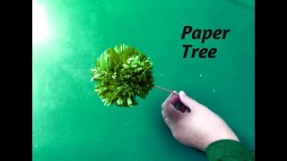 DIY miniature super easy paper tree tutorial  Kids craft 🌴🌴 [upl. by Ettenoitna]