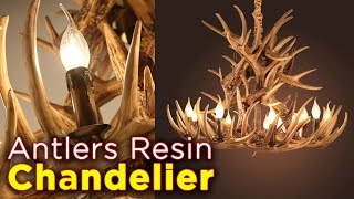 Modern LED Antler Chandelier Lamp  Vintage Novelty Lighting [upl. by Divan819]