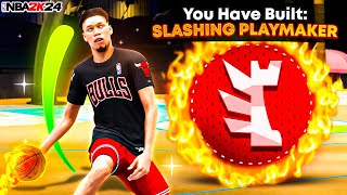 THIS NEW SLASHING PLAYMAKER BUILD IS DESTROYING THE COMPETITION ON NBA 2K24 [upl. by Lizzie]