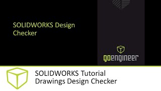 SOLIDWORKS Tutorial  Drawings Design Checker [upl. by Bedad]