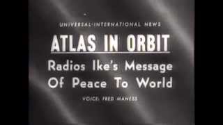 Project SCORE quotAtlas In Orbitquot 1958 Universal Newsreel [upl. by Ahsinnor498]