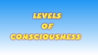 levels of consciousness [upl. by Wein]