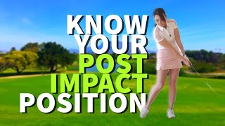 Know Your Post Impact Position  Golf with Aimee [upl. by Atinele892]