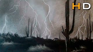 How to Draw a Realistic Thunderstorm Step by Step  Storm and Lighting Strike [upl. by Licko281]