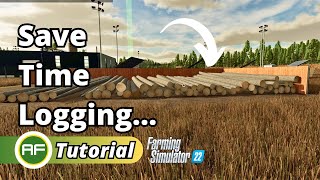 How I Cut Store amp Transport Logs  Very Efficient  Farming Simulator Forestry Tutorial [upl. by Kiley672]