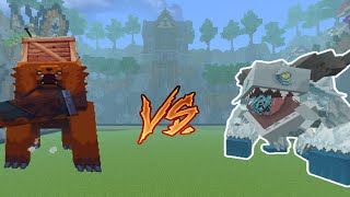 BarbearianBoss expansion vs Frostmaw Mowzies Mobs  Minecraft Mobbattle [upl. by Varion]