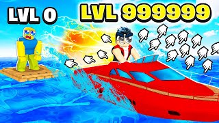 LE PLUS RAPIDE dans Boat Race Clicker Roblox [upl. by Anitsrhc]