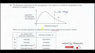 970111MJ24Q15 Cambridge International AS Level Chemistry MayJune 2024 Paper 11 Q15 [upl. by Brinson594]