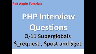 Q11 REQUEST  POST and GET superglobal Variables [upl. by Elohcan]