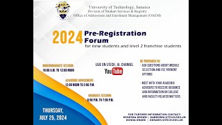 Pre  Registration Forum Undergraduate Session 2024 [upl. by Ellehcram]