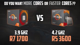 RYZEN 7 1700 vs RYZEN 5 3600  MORE Cores or FASTER Cores  1080p 1440p and 2160p Benchmarks [upl. by Heimlich]