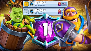 RYLEY’S TOP 1 amp 2 LOG BAIT DECK IN CLASH ROYALE [upl. by Eniamerej]