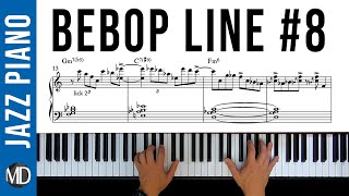 Bebop Lines You Should Know No8 in Minor  Sheet Music  12Key Workout [upl. by Ahl186]