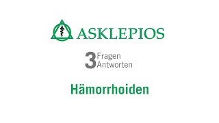 Hämorrhoiden 3 Fragen 3 Antworten  Asklepios [upl. by Larkin]