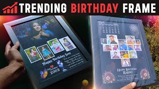 Birthday Collage Frame  Trending Photo Frame Design  How to Design Frame  Moon Style Photo Frame [upl. by Nyliahs412]