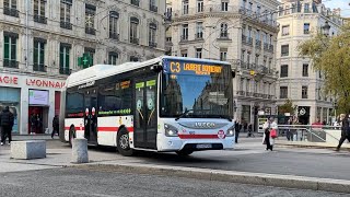 Passage de bus et trolleybus à Cordeliers Réseau TCL [upl. by Ayotyal]