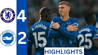 Chelsea vs Brighton 42 Highlights Premier League [upl. by Hbaruas]