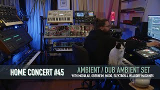 Home Concert 45 Ambient set with Modular Moog Oberheim Roland amp Waldorf synths [upl. by Nytsua]