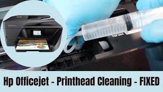 Hp Officejet Pro 6978 6968  NOT PRINTING Black Color BLANK PAGES FIXED How To Unclog Printhead [upl. by Assinna]