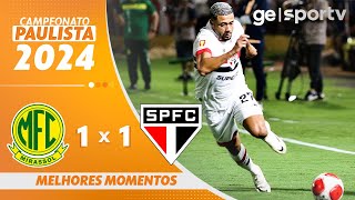 MIRASSOL 1 X 1 SÃO PAULO  MELHORES MOMENTOS  CAMPEONATO PAULISTA 2024  geglobo [upl. by Oberstone]