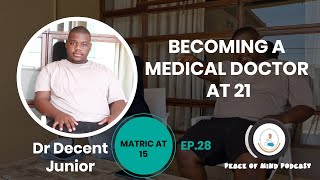 Ep 28 Decent Junior on becoming a Dr at 21 MBChB at UL Unemployed Doctors 2024 Elections [upl. by Annhej376]