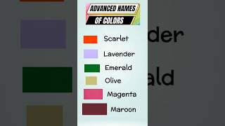 Colour Names in Advance English learning english vivia alvideo a [upl. by Hsemar]