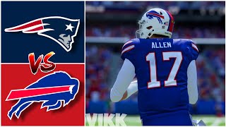 Patriots vs Bills Week 17 Simulation Madden 24 Exhibition [upl. by Daegal320]