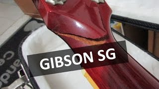 Restauração do Headstock da GIBSON SG [upl. by Wein]