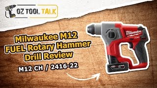 Milwaukee M12 FUEL Rotary Hammer Drill Review  M12 CH  2416 [upl. by Nirroc]