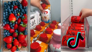 15 Minutes of restocking fridge asmr🌠Tiktok Compilation6🍨🍨 [upl. by Nniuq]