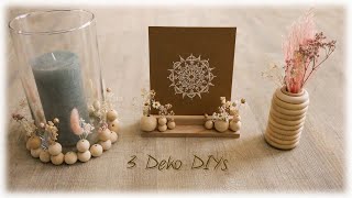 3 Deko DIYs mit Holzmaterialien  Wood Decor DIY [upl. by Aniuqahs600]