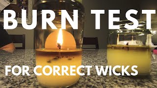 How I test burn candles for proper wick sizes in all containers [upl. by Brent]