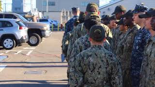 US NAVY Captain Julie Grunwell Gives Awards at Assault Craft Unit One ACU1 [upl. by Nnyrat]