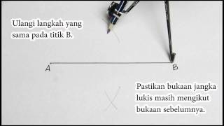 Matematik Tingkatan 2 Pembinaan Geometri membina pembahagi dua sama serenjang [upl. by Dugan]