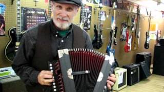 Cajun Button Accordion at Howlin Byroons Music Exchange Lompoc [upl. by Eedrahc133]