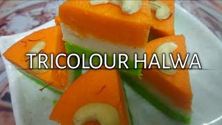 Tricolor HalwaTiranga Semolina HalwaRepublic Day Special Recipe Easy Republic Day Recipe [upl. by Nommad]