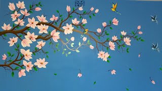 Wall Painting 🖌️walldesigne painting wallart art [upl. by Attehcnoc29]