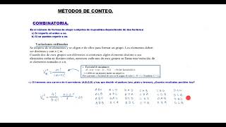 PROBABILIDAD 2 COMBINATORIA [upl. by Isdnyl]