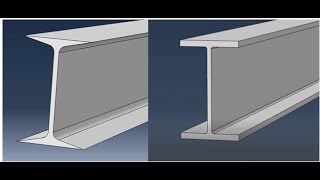 how to design Hbeam and Ibeam using abaqus [upl. by Leirej]