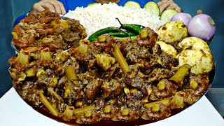 AGAIN  PATHIR KOSHA MANGSHO VAAT EATING SHOW  ASMR MUKBANG  ASMR EATING SPICY FOOD  BENGALI FOOD [upl. by Berlin368]