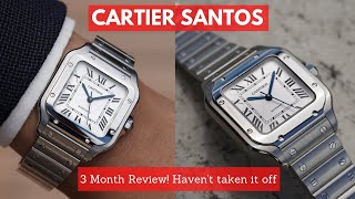 Cartier Santos Medium 3 Month Review  Why I SHOULD Have Gotten It Sooner [upl. by Annoyi]