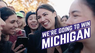 Were going to deliver Michigan and were going to win  Alexandria OcasioCortez [upl. by Karlow741]