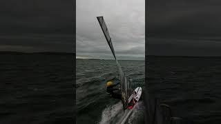 Bblsurfer on a mission at National slalom races in the Netherlands windsurfing water race [upl. by Gnuoy]