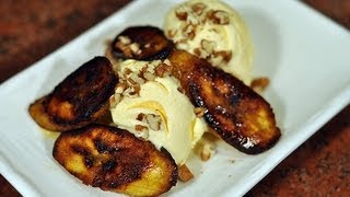 Recipe for Sweet fried plantains with ice cream [upl. by Elamrej]