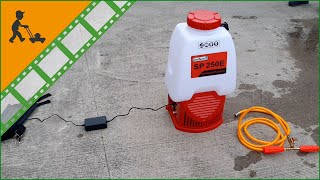 Pompa irroratrice a batteria spalleggiata GeoTech SP 250 E come funziona la pompa da 25 lt [upl. by Nason532]