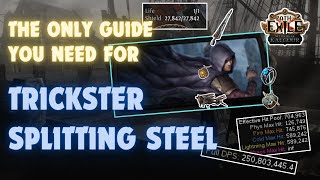 POE 325 Trickster Splitting Steel Build Guide  Intelligence amp Energy Shield Stacker [upl. by Alieka]